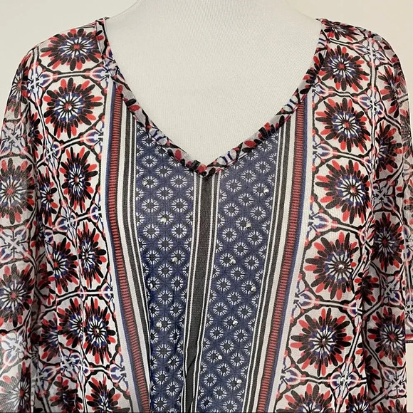 INC New York & Company Colors/Diamond accents/Retro Mesh CoverUp Small/Top - Picture 2 of 7